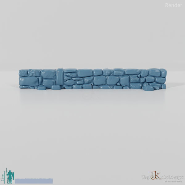 Wall - dilapidated natural stone wall 07