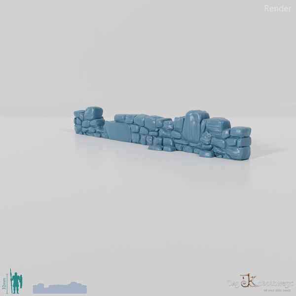 Wall - dilapidated natural stone wall 08