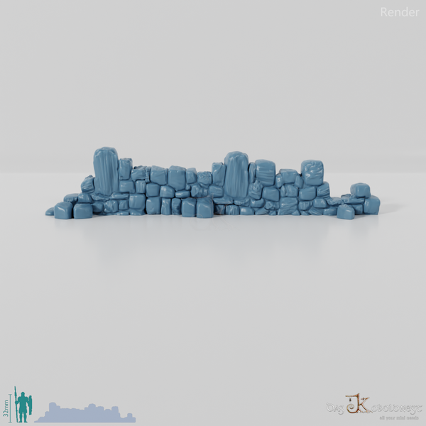 Wall - Dilapidated natural stone wall 10