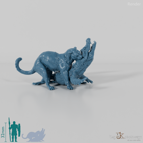 Big Cat - Jaguar 03 - Fight with Black Caiman