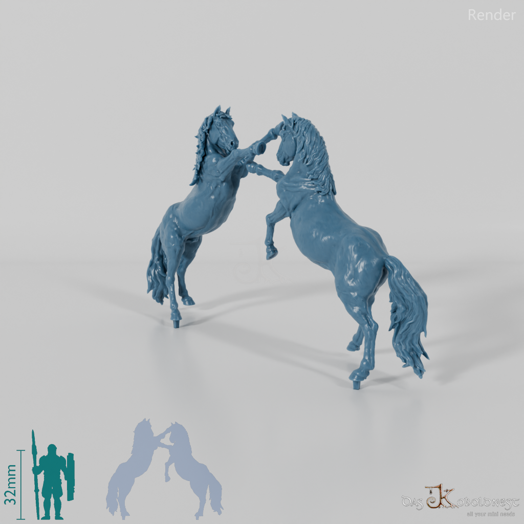 Pferd - Koniks - Kämpfend