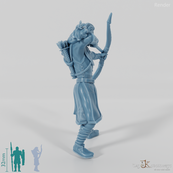 Laigalad, elven archer in fighting stance