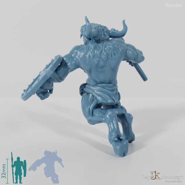 Minotaur with ax and shield