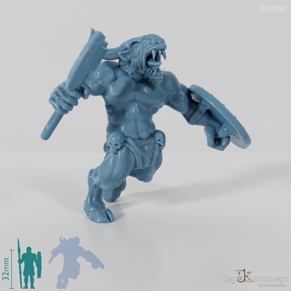 Minotaur with ax and shield