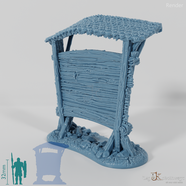 Anschlagtafel und Rabe auf Runenstein