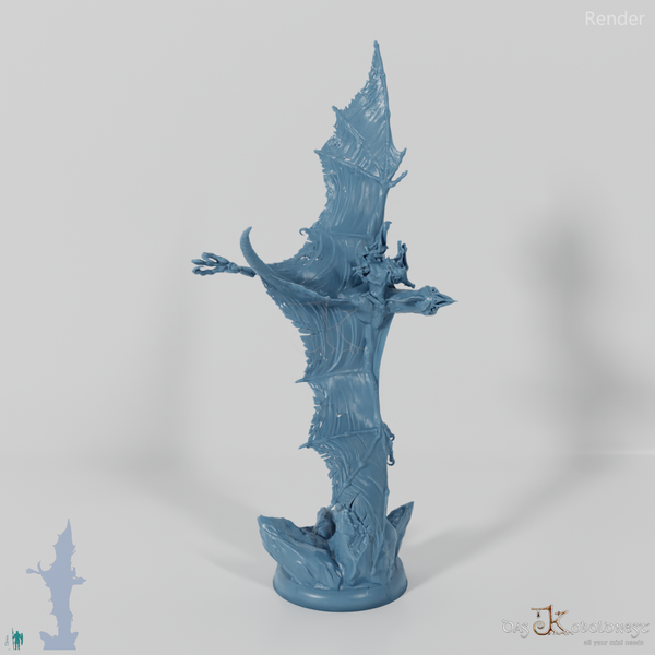 Winged creature with dark rider