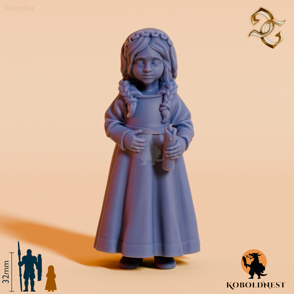 Abigail, Kleines Mädchen mit Kerze