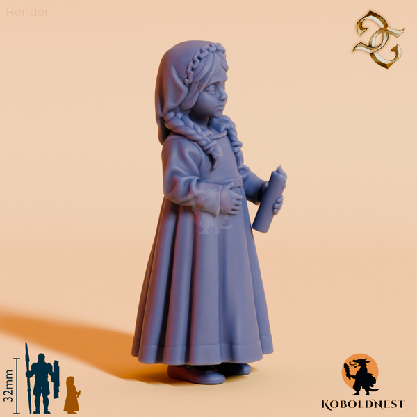 Abigail, Kleines Mädchen mit Kerze