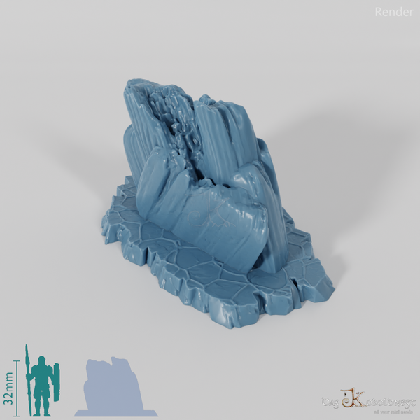 Acid-eroded boulders