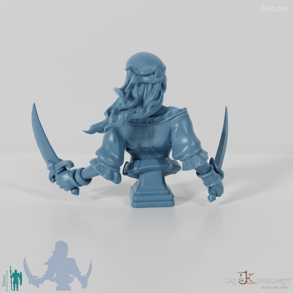 Büste - Adrie, tödliche Piratin mit Säbeln