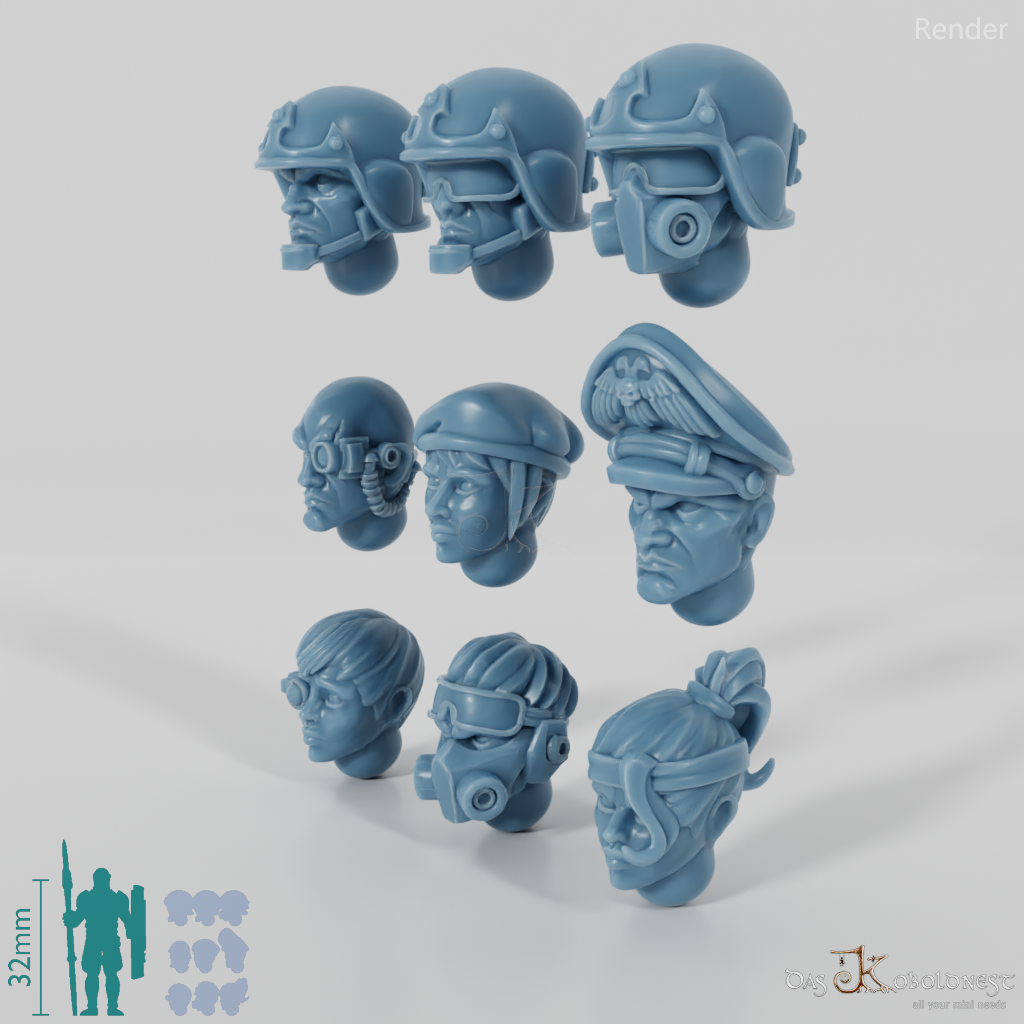 Space Soldiers - Infantry Heads Complete Set