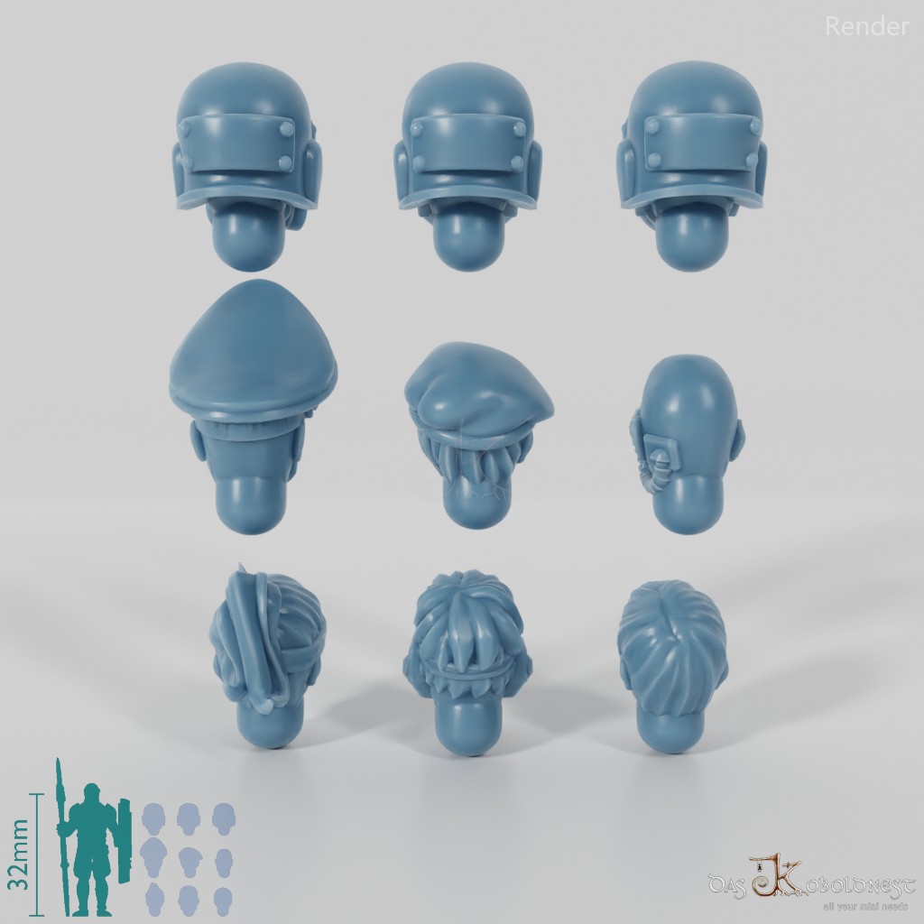 Space Soldiers - Infantry Heads Complete Set