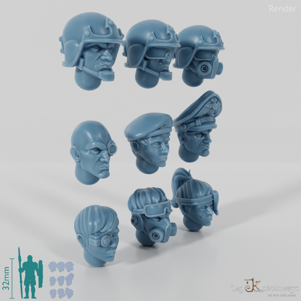 Space Soldiers - Infantry Heads Complete Set