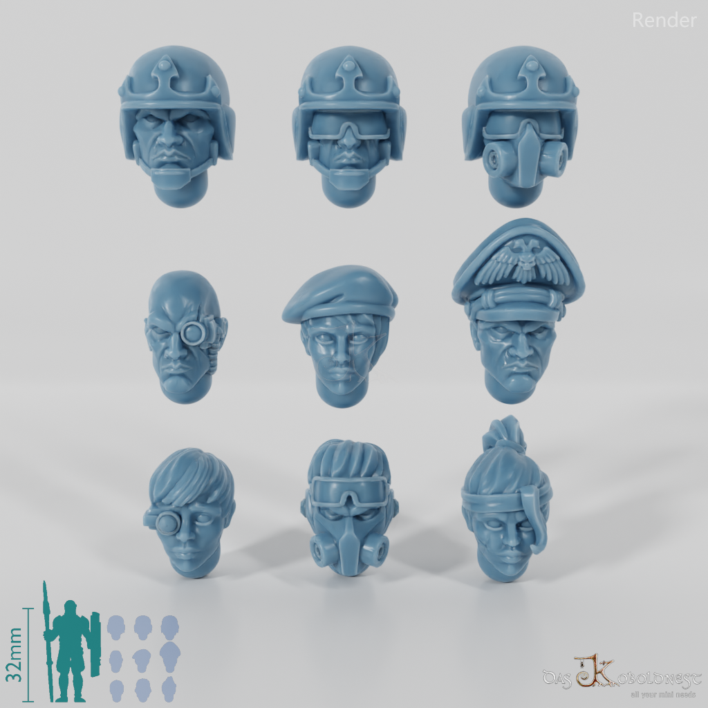 Space Soldiers - Infantry Heads Complete Set