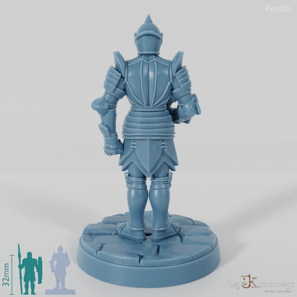 Ritterstatue mit Hammer