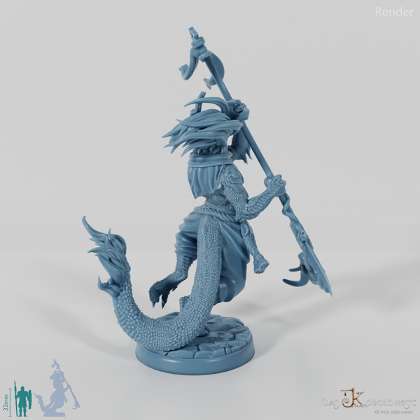 Ryushun, Drachenvolk-Kampfkünstler mit Naginata