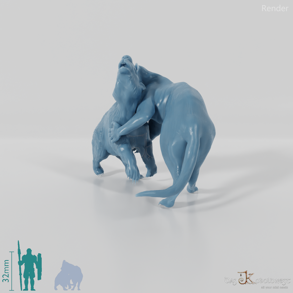 Thylacoleo carnifex 07 (with prey) - JJP