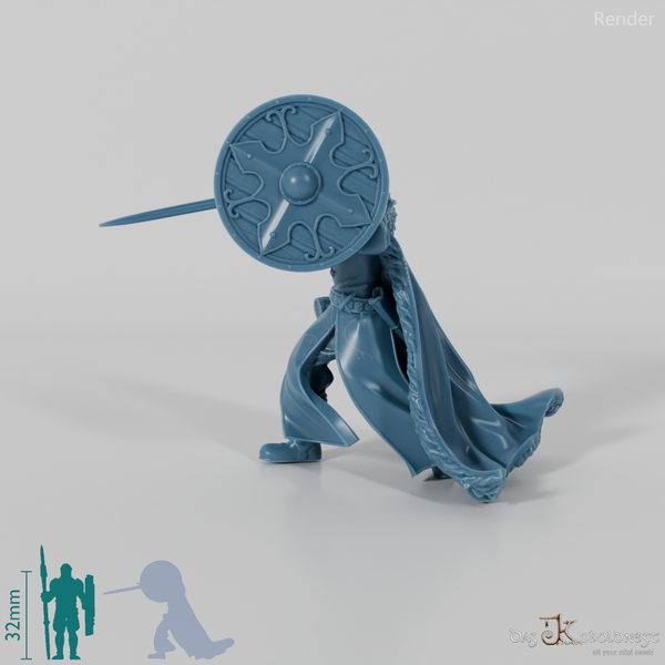 Barazan, Human Warrior in Fighting Stance (Remastered)