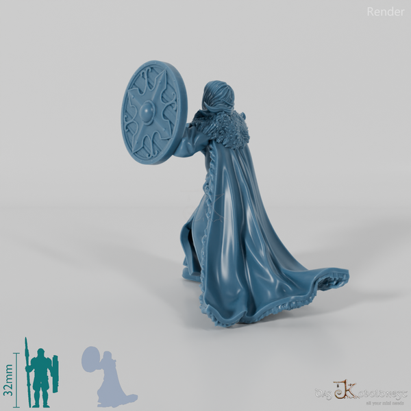 Barazan, Human Warrior in Fighting Stance (Remastered)