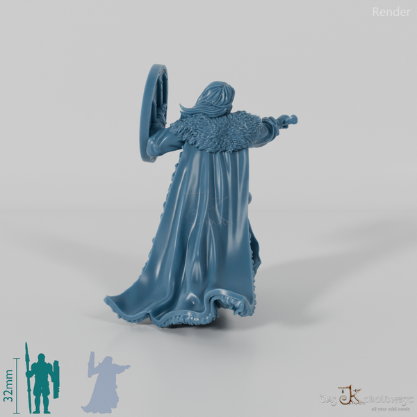 Barazan, Human Warrior in Fighting Stance (Remastered)