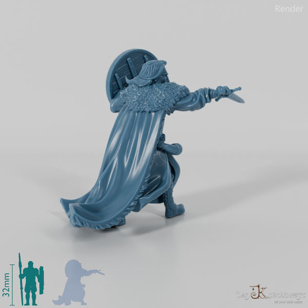 Barazan, Human Warrior in Fighting Stance (Remastered)