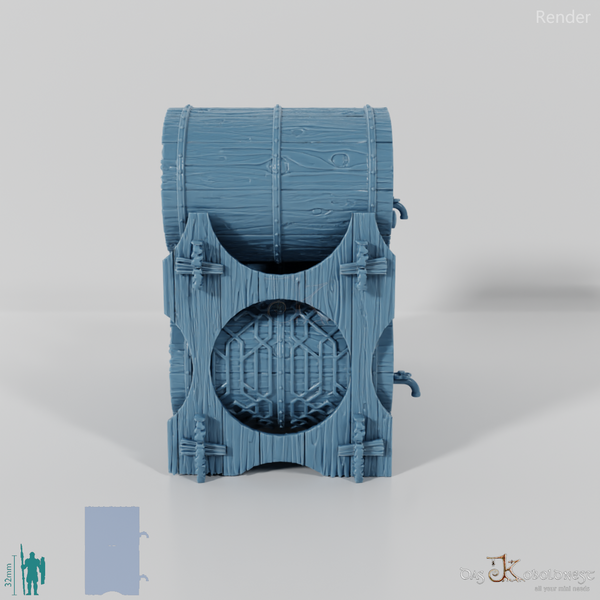 Gestapelte Bierfässer 01