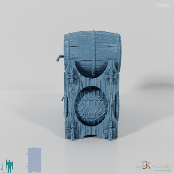 Gestapelte Bierfässer 02