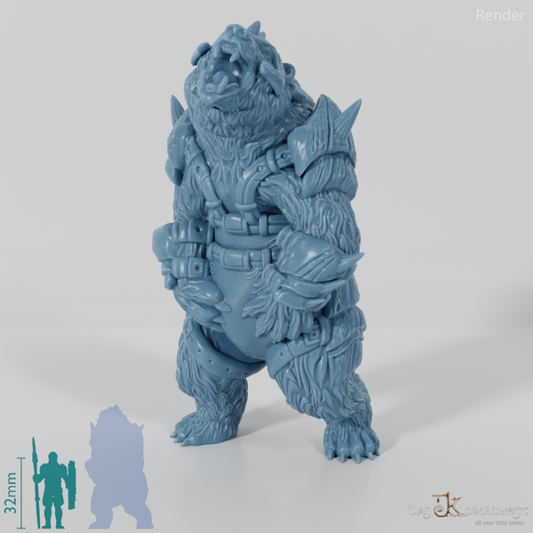 Armored war polar bear