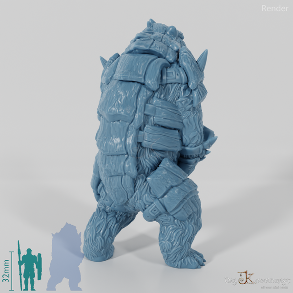 Armored war polar bear