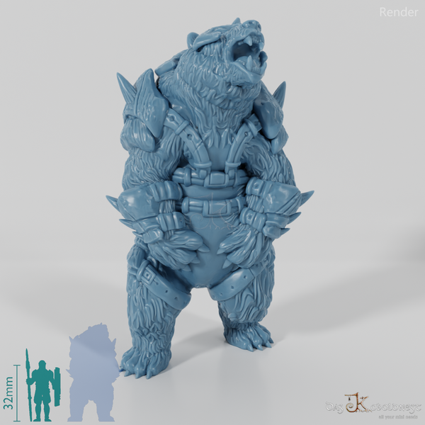 Armored war polar bear