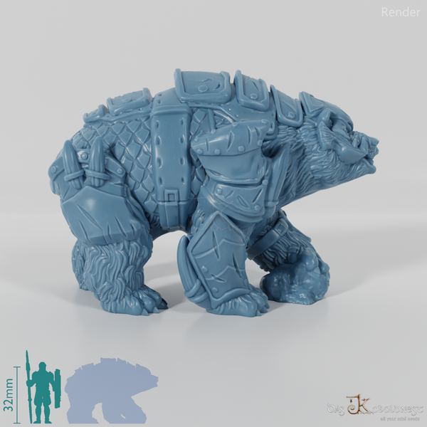 Armored war polar bear