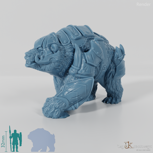 Armored war polar bear