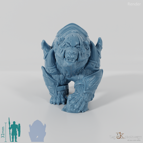 Armored war polar bear