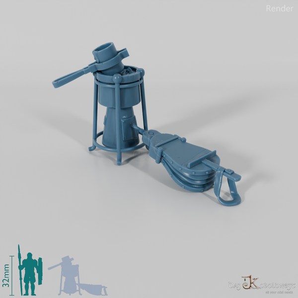 Bell foundry - forging furnace with bellows