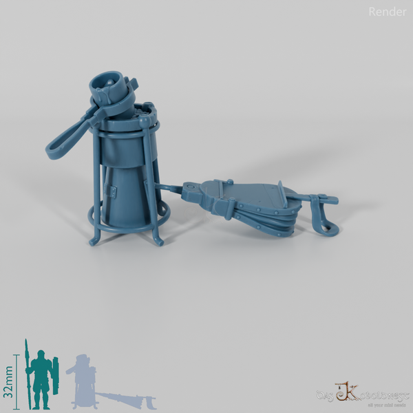 Bell foundry - forging furnace with bellows