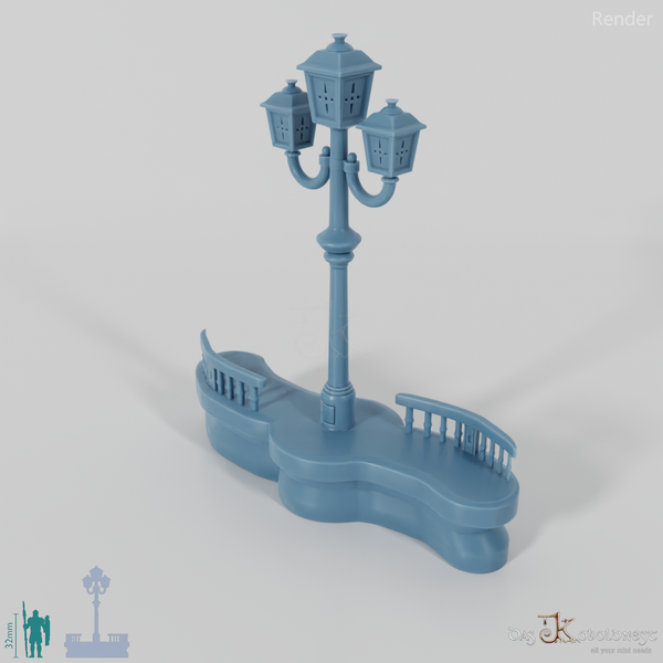 Sitting wall with lantern