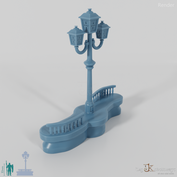 Sitting wall with lantern