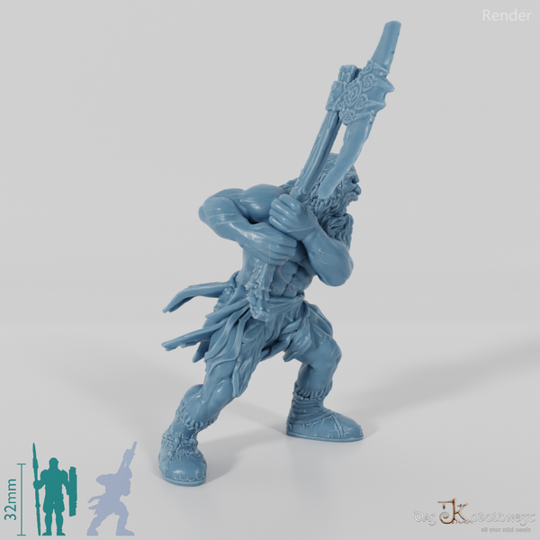 Nordic berserker with two-handed axe