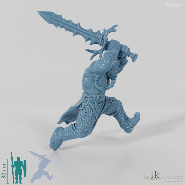 Nordic berserker with two-handed sword