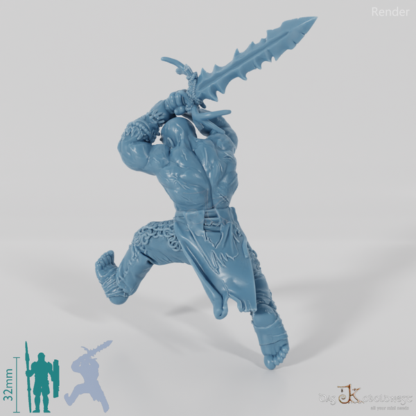 Nordic berserker with two-handed sword