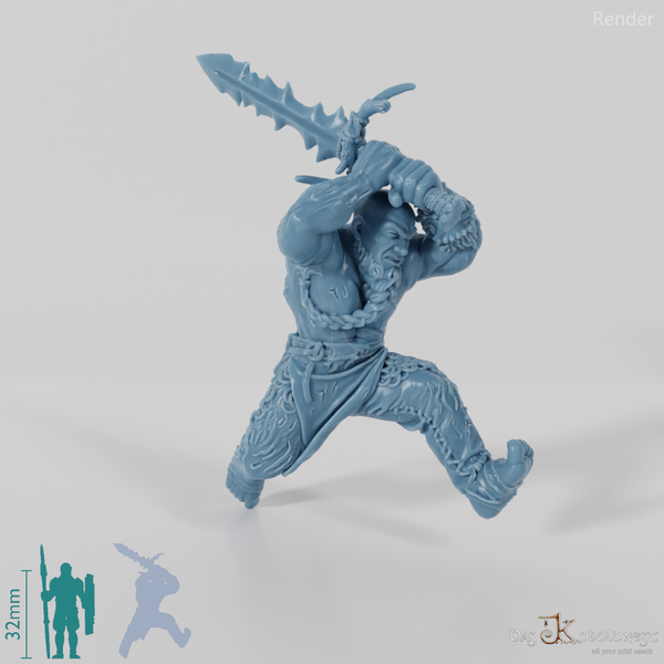 Nordic berserker with two-handed sword