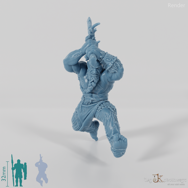 Nordic berserker with two-handed sword