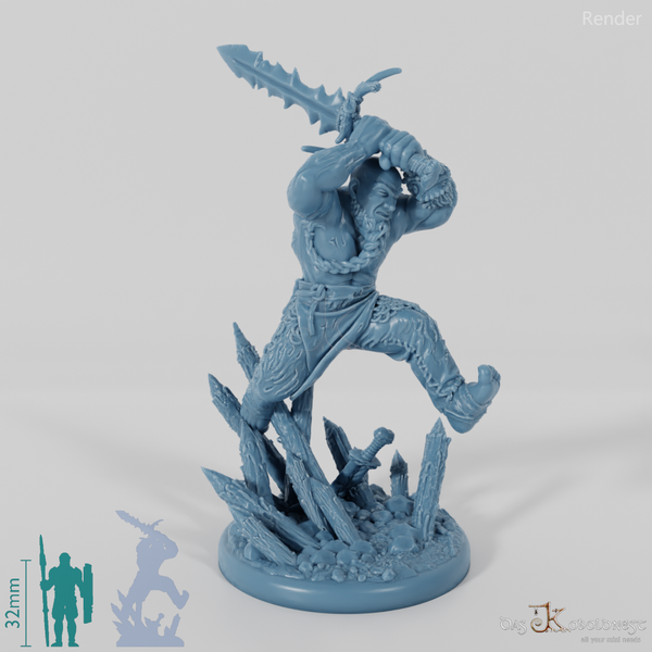 Nordic berserker with two-handed sword