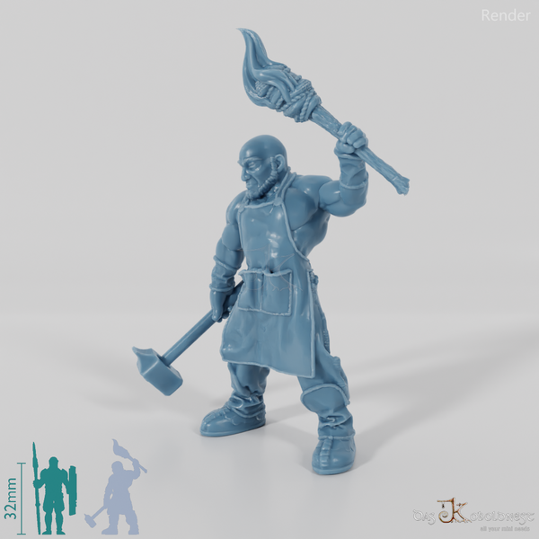 Nordischer Schmied, bewaffnet 2