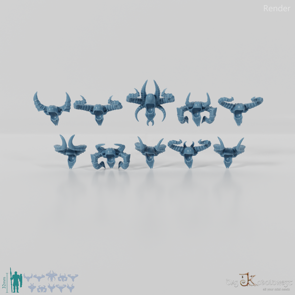 Void Horrors - Bloodclaw-Köpfe Komplettset