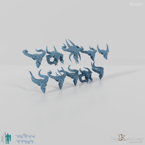 Void Horrors - Bloodclaw-Köpfe Komplettset