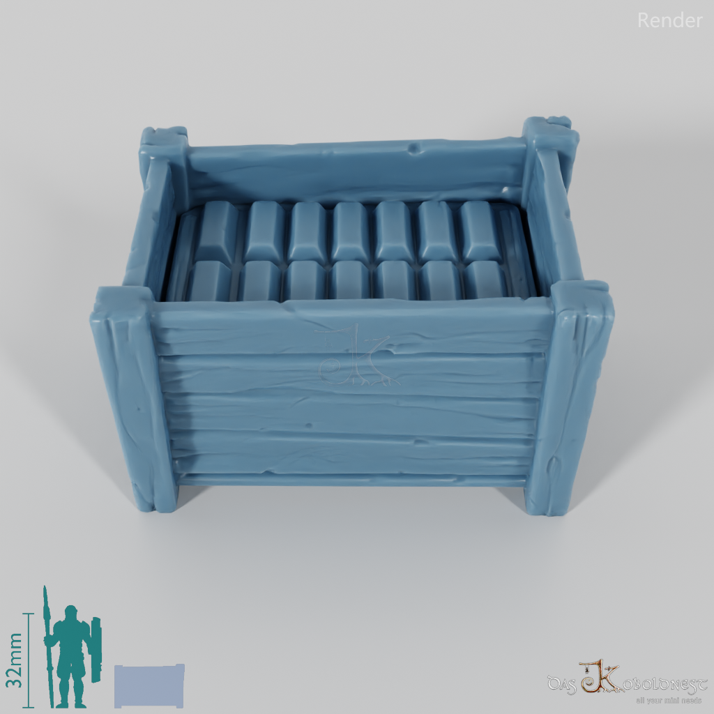 Crate - Large transport crate with gold bars