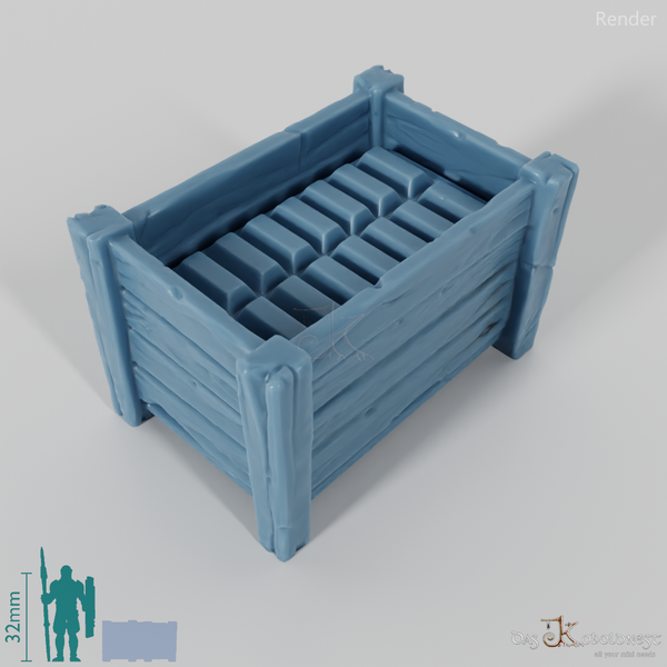 Crate - Large transport crate with gold bars