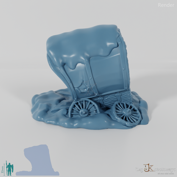 Wagen - Zerstörter, verschneiter Wagen