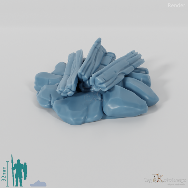 Campfire - Low, extinct campfire